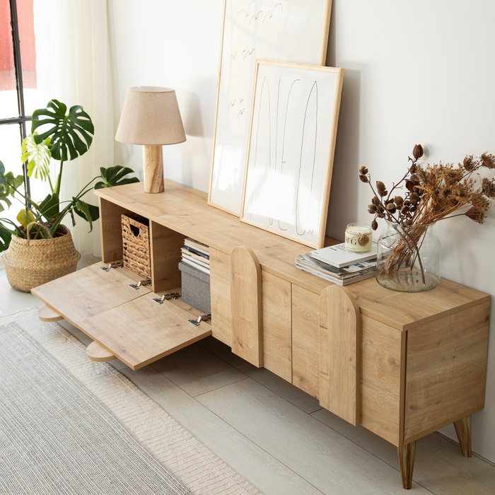 Hanah Home New Line - Sapphire Oak v2 Soporte para TV Roble